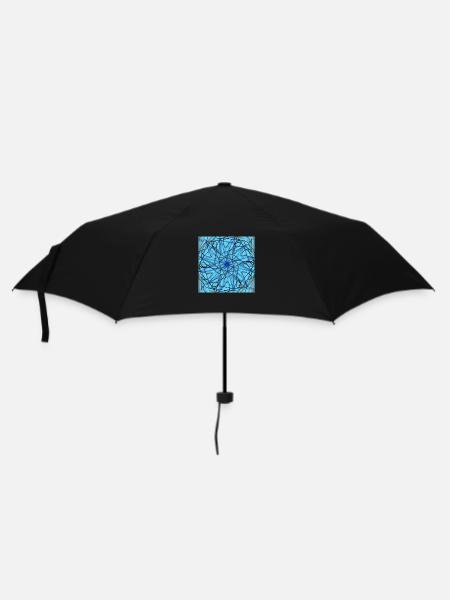 abstract blue star - Umbrella (small) - black