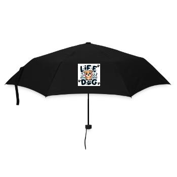 Life is better with a dog - Umbrella (small) - black - Front