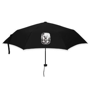 Mouse Cute Kids Drawing Comic - Umbrella (small) - black - Front