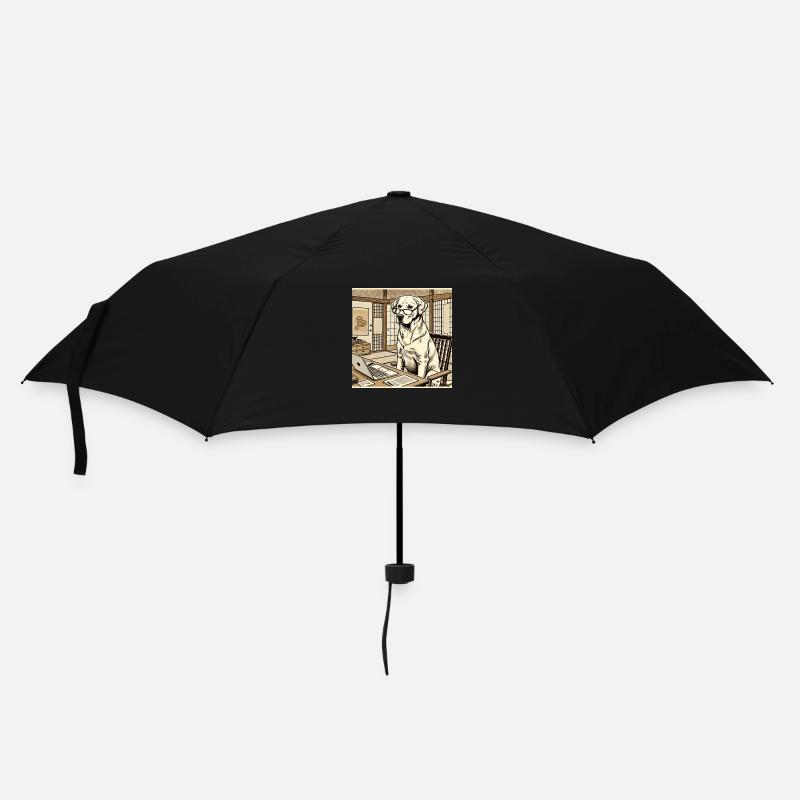 Japan Ukijo e Style Desk Labrador - Umbrella (small) - black
