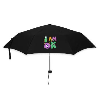 OK Monster - Regenschirm (klein) - Schwarz - Vorne