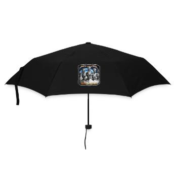 Out of Space - Refugees Welcome Design - Version 4 - Regenschirm (klein) - Schwarz - Vorne