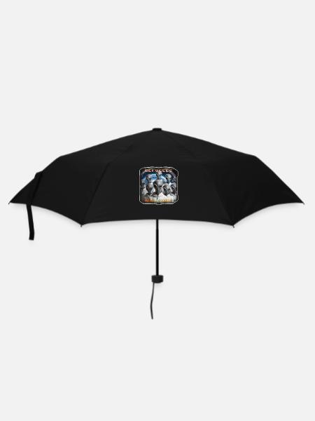 Out of Space - Refugees Welcome Design - Version 4 - Regenschirm (klein) - Schwarz