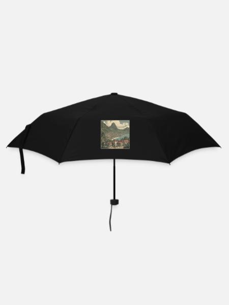 Tropical seaside village - Umbrella (small) - black
