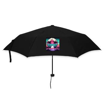 Tropical Sunset - Regenschirm (klein) - Schwarz - Vorne