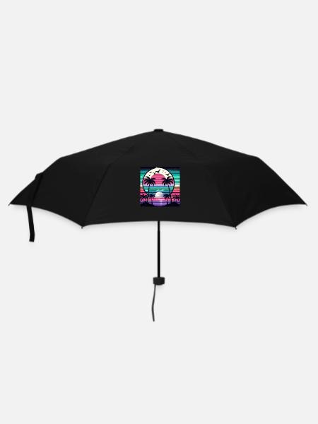 Tropical Sunset - Regenschirm (klein) - Schwarz
