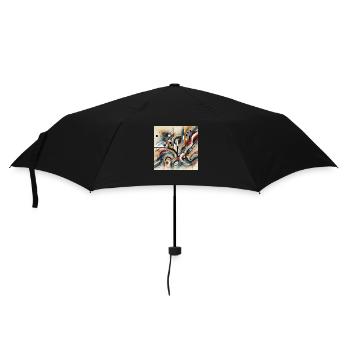 Striking Movement - Abstract Painting - Umbrella (small) - black - Front