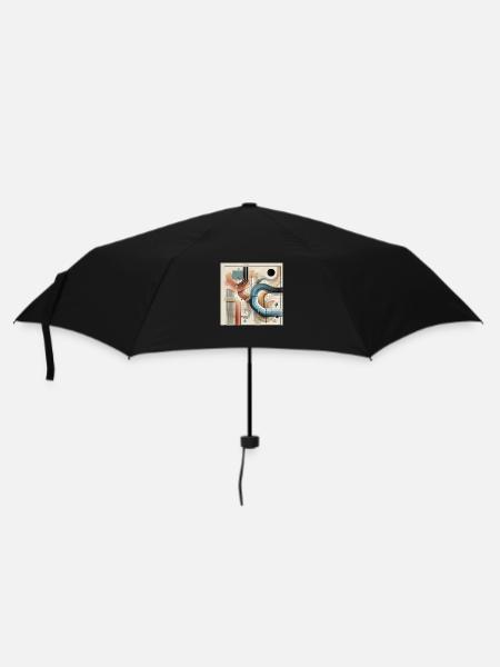 Moderne Eleganz - Abstraktes Gemälde - Regenschirm (klein) - Schwarz