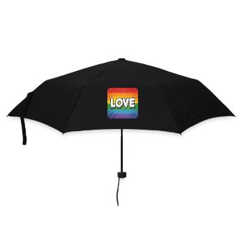 LGBTQ Love - Regenschirm (klein) - Schwarz - Vorne