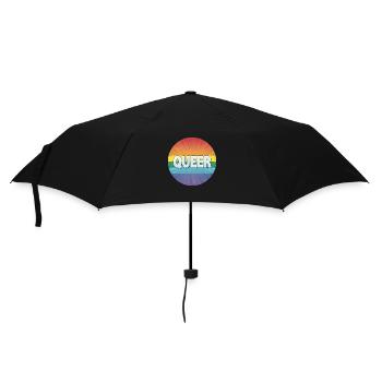 LGBTQ Queer - Regenschirm (klein) - Schwarz - Vorne