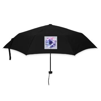 Lila Macro 6 - Regenschirm (klein) - Schwarz - Vorne