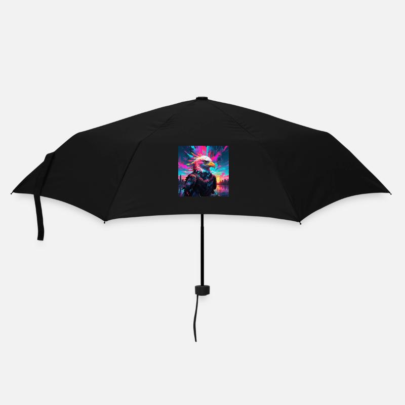 Neon Eagle - Umbrella (small) - black