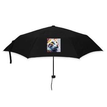 Katze weissrot - Regenschirm (klein) - Schwarz - Vorne