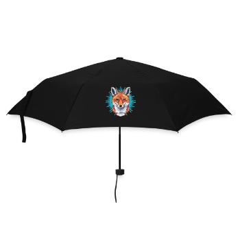Fuchs - Illustration - Regenschirm (klein) - Schwarz - Vorne