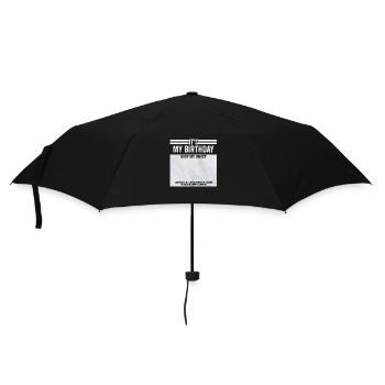 Es ist mein Geburtstagsschild Mein Autogramm-Shirt - Regenschirm (klein) - Schwarz - Vorne
