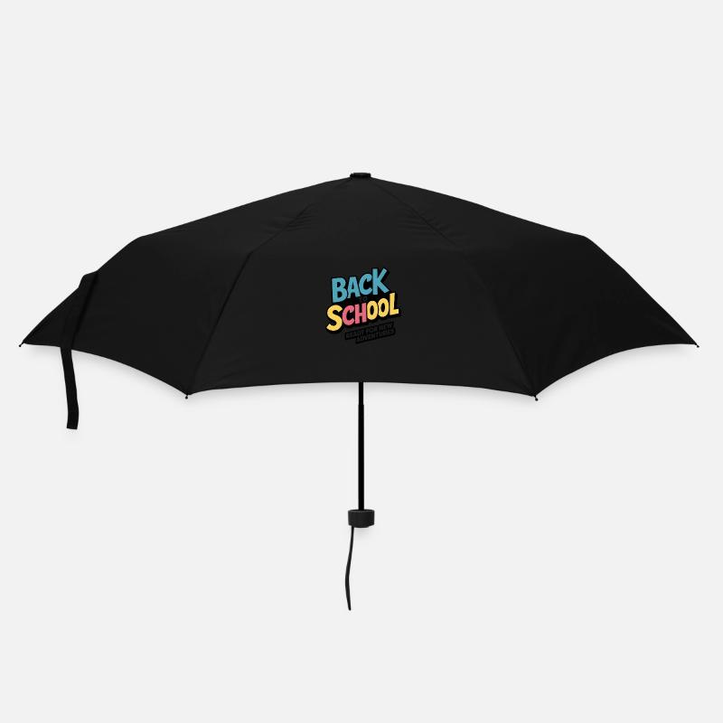 zurück in die Schule - Regenschirm (klein) - Schwarz