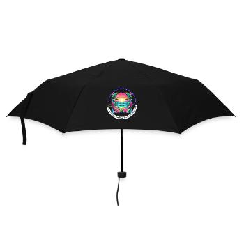 Urlaub ohne WLAN - Regenschirm (klein) - Schwarz - Vorne
