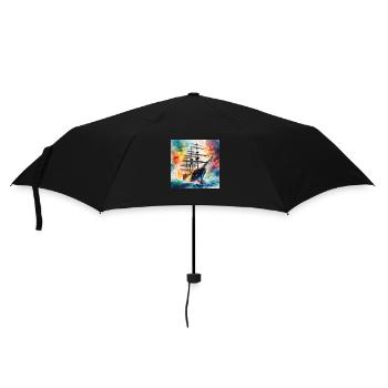 Sailing ship - Umbrella (small) - black - Front