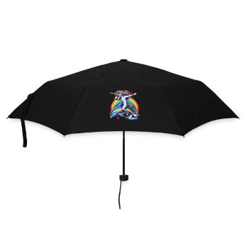 Drôle Dabbing Licorne Fermier Amoureux des animaux Dab - Parapluie standard - noir - Devant