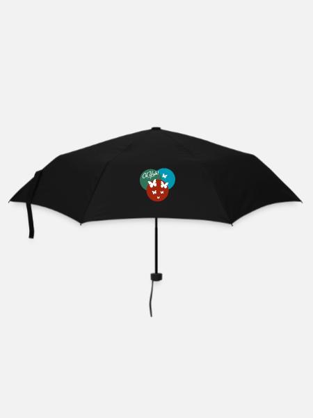 Oh ja, Schmetterling - Regenschirm (klein) - Schwarz