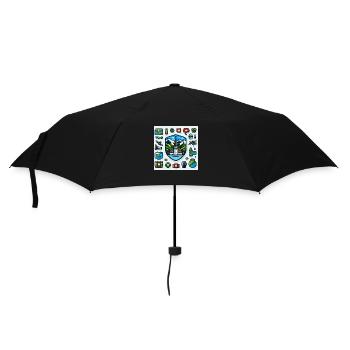 Schweizer Tradition - Regenschirm (klein) - Schwarz - Vorne