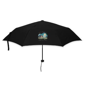 Einfach leben, groß Träumen - Regenschirm (klein) - Schwarz - Vorne