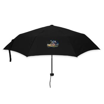 Einfach leben, groß Träumen - Regenschirm (klein) - Schwarz - Vorne
