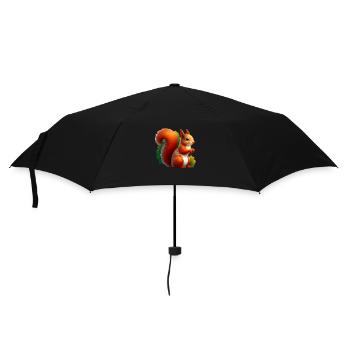 Süßes Eichhörnchen Kleiner König Des Waldes - Regenschirm (klein) - Schwarz - Vorne