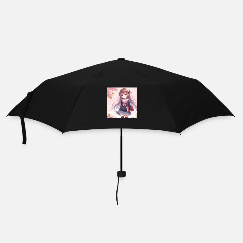 Fille dessins animés japonais mangas - Parapluie standard - noir