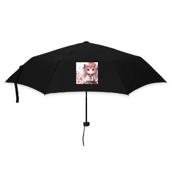 Anime Japanische Manga - Regenschirm (klein) - Schwarz - Vorne