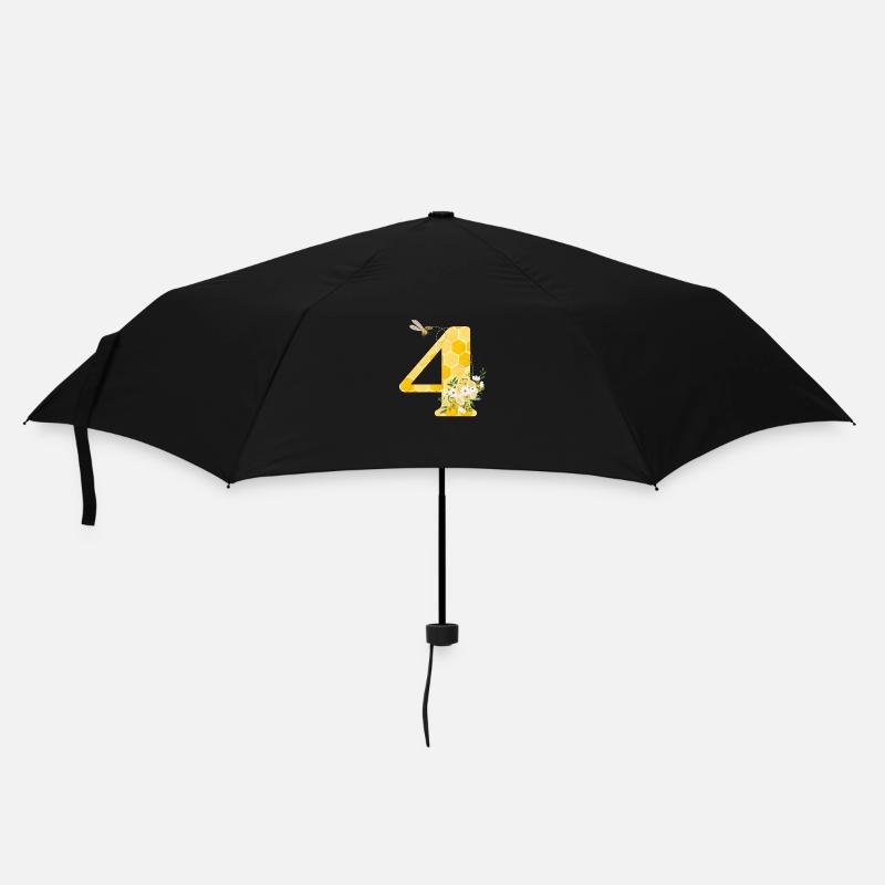 4e anniversaire abeille - Parapluie standard - noir