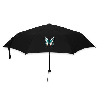 Kawaii Schmetterling - Regenschirm (klein) - Schwarz - Vorne