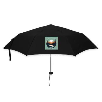 Pure nature: The perfect T-shirt for outdoor lovers - Umbrella (small) - black - Front