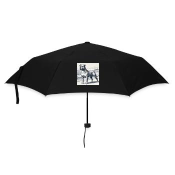 American Bulldog by the Sea - Umbrella (small) - black - Front