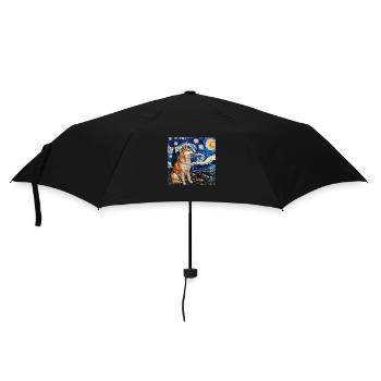 Akita Van Gogh - Regenschirm (klein) - Schwarz - Vorne