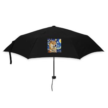 Shiba Inu Van Gogh - Umbrella (small) - black - Front