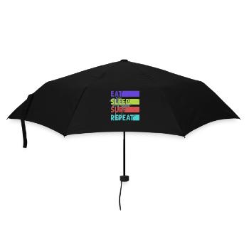 Eat, Sleep, Surf, Repeat - Umbrella (small) - black - Front