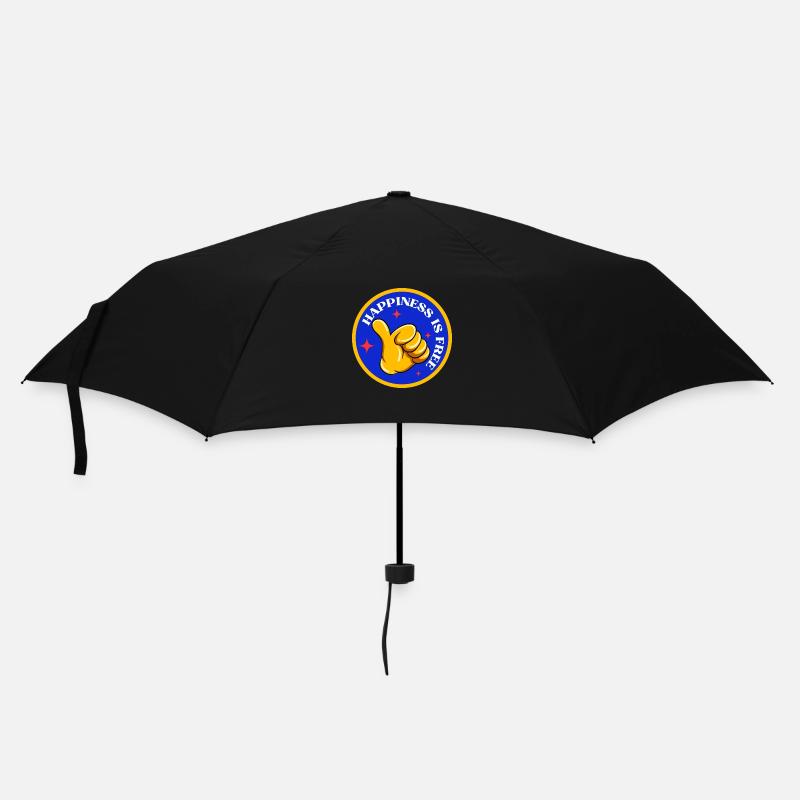Happiness is free - Parapluie standard - noir