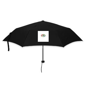 Bunte Auge - Regenschirm (klein) - Schwarz - Vorne