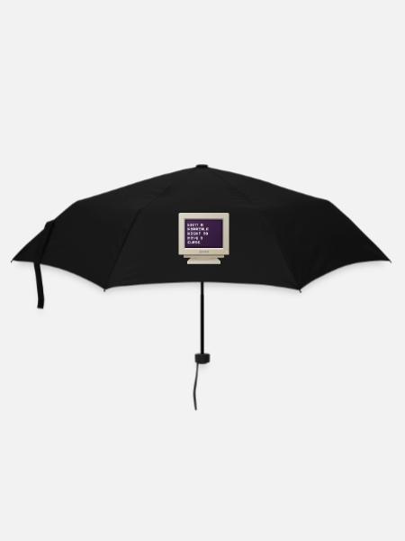 CRT Design - Was für eine schreckliche Nacht, um einen Fluch zu haben - Regenschirm (klein) - Schwarz