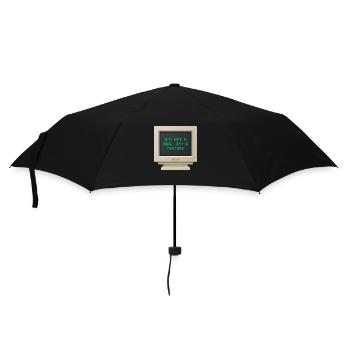CRT Design - I am not a bug, I am a feature - Umbrella (small) - black - Front
