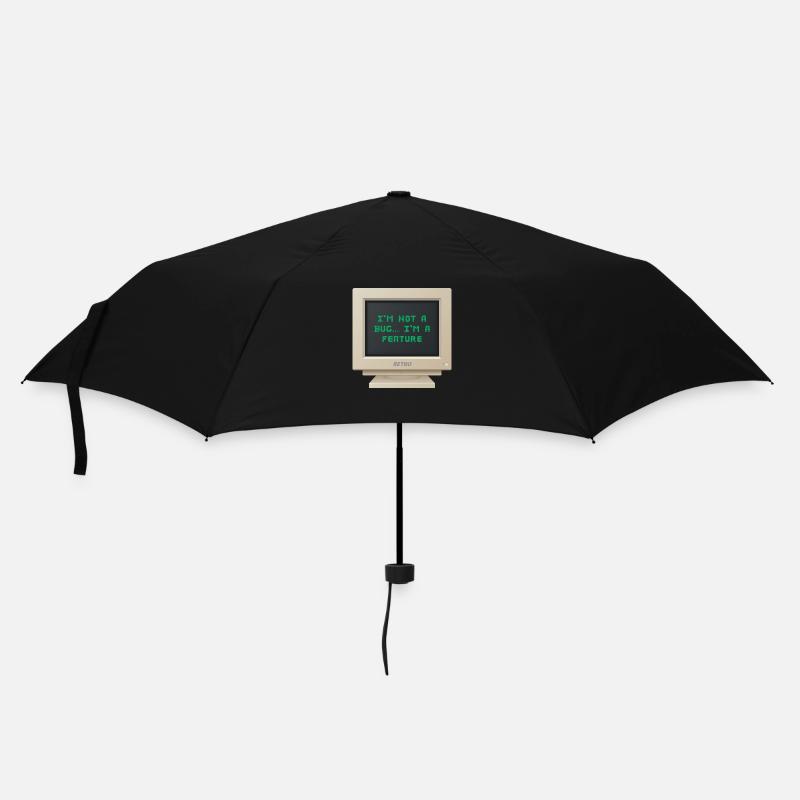 CRT Design - I am not a bug, I am a feature - Umbrella (small) - black