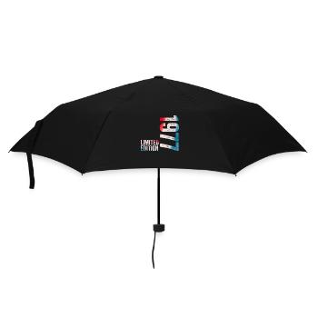 1977 Limitiertes Geburtstagsgeschenk 1977 - Regenschirm (klein) - Schwarz - Vorne