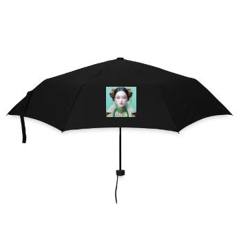 Fille papillon - Parapluie standard - noir - Devant