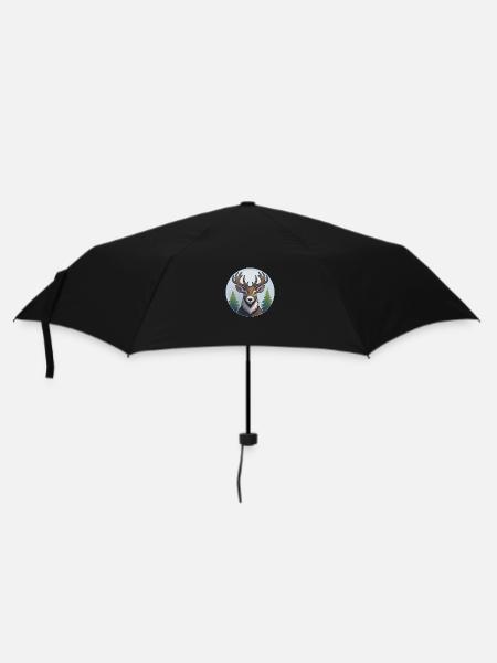 Rentier - Regenschirm (klein) - Schwarz