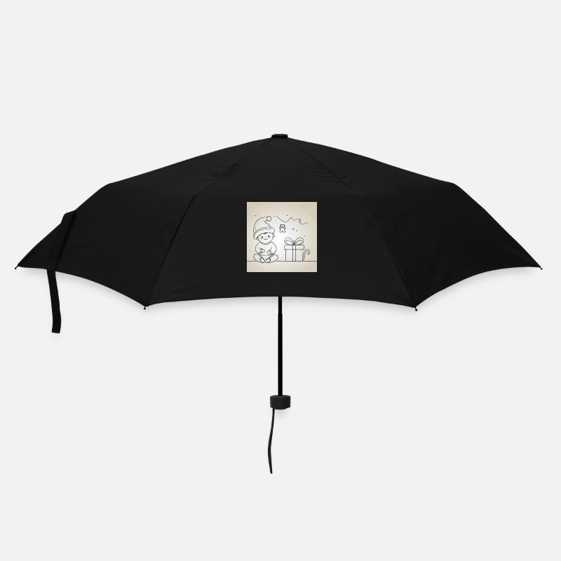 Santas-Baby Weihnachten - Regenschirm (klein) - Schwarz