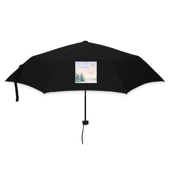 Winter Wonderland Snowy Landscape - Umbrella (small) - black - Front