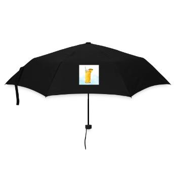 Tropical Pineapple Drink - Watercolour Summer Art - Umbrella (small) - black - Front