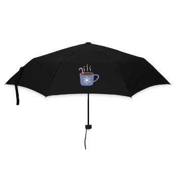Heiße Schokolade - Regenschirm (klein) - Schwarz - Vorne