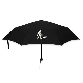 Bigfoot Walking Bulldog Silhouette - Parapluie standard - noir - Devant